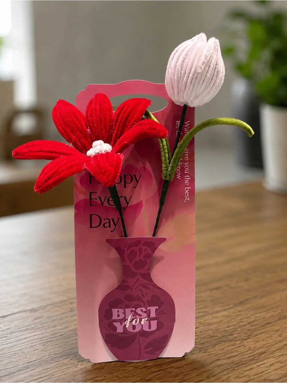 Decorative Red and Light Pink Fabric Flower Set - Home Accents